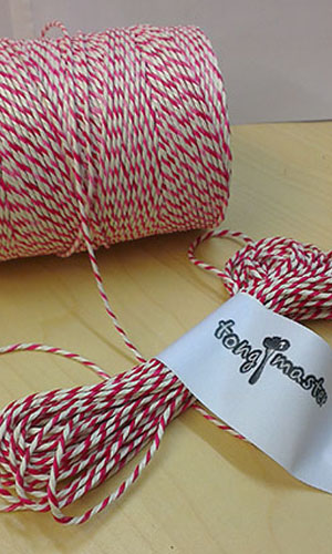 Red and White Bakers Catering String Twine - 300m spool